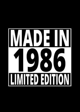 Made in 1986 Limited Editi