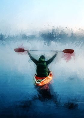 Kayak Adventure Painting