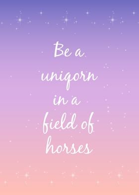 Uniqorn Horses Pink Quotes