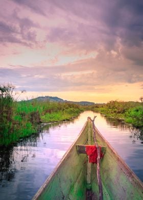 Sunset on Mabamba Swamp