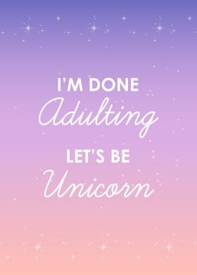 Adult Uniqorn Purple Quote