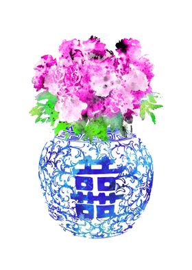 Ming Vase double happines