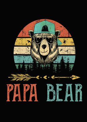 Papa Bear Vintage Daddy  