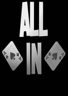 Poker ALL IN Karten Pik