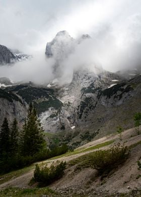 Alps Mountain Peak  clouds