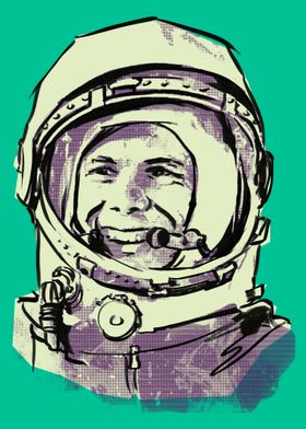 Yuri Gagarin portrait