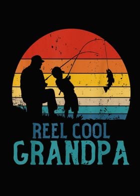 Reel Cool Grandpa Fishing 