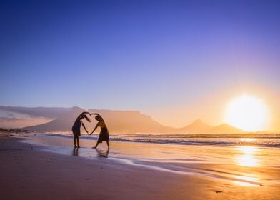 Dancing on the beach 