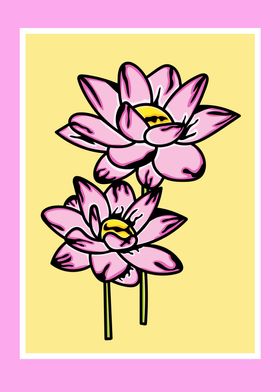 Lotus Flower Illustration 