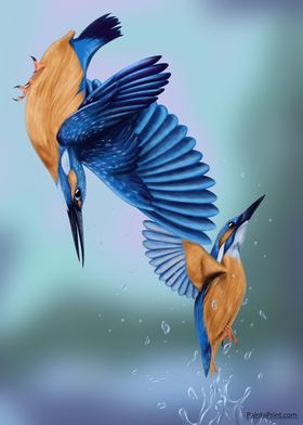 Diving duo: Kingfishers