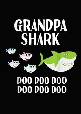 Mens Grandpa Shark Doo Doo