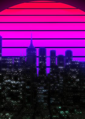 The beautiful retro city