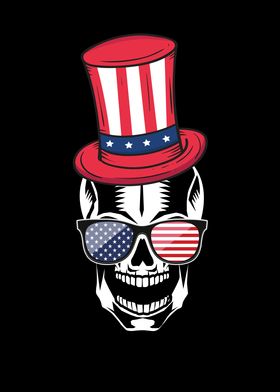 Skull America Patriotic