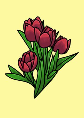 Tulip Flower Illustration 