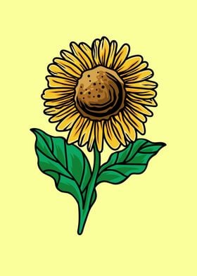 Sun Flower Illustration