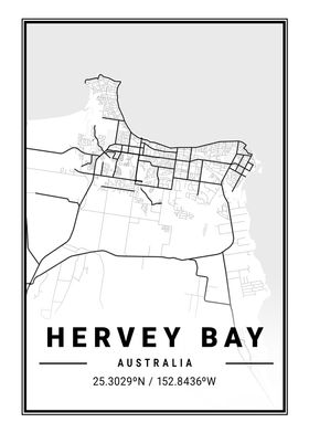 Hervey Bay Light City Map
