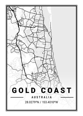Gold Coast Light City Map