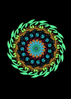 Mandala flowers pattern