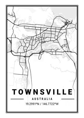 Townsville Light City Map