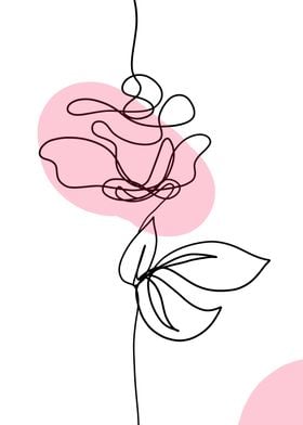 Line Art Rose