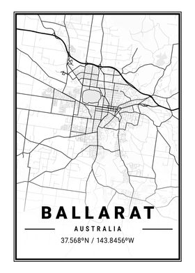 Ballarat Light City Map