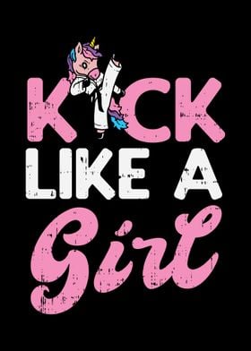 Kick Like Girl Unicorn