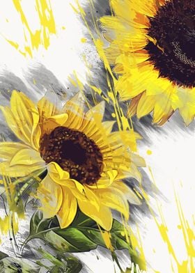 sun flowers art 2