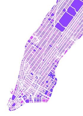 New York City Purple Map