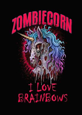 Zombie Unicorn I Love 