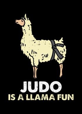 Judo Llama Fun Black Belt