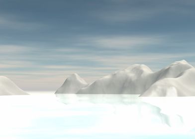 3D Arctic Cliff Crag Digit