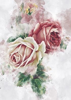 rose watercolor art 4