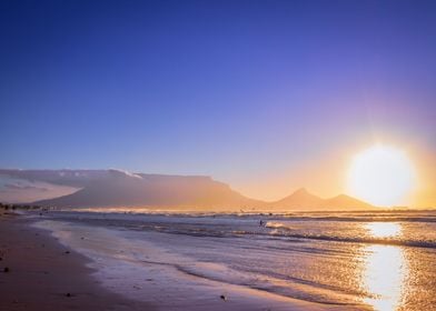 Table Mountain At Sunset