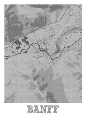 Banff Pencil Street Map