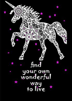 unicorn motivation mandala