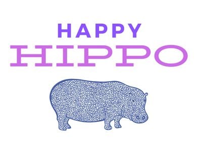 Happy Hippo Fun Design