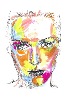 Portrait in Bright Colours