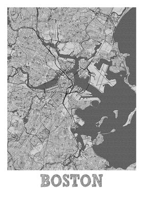 Boston Pencil Street Map