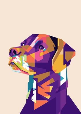 Beautiful pop art of dog