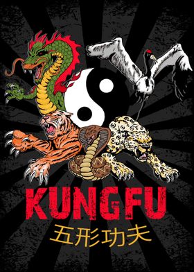 Kungfu 5 animal styles