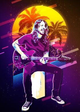 Dave Grohl  retro poster 