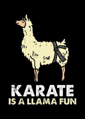 Karate Llama Black Belt