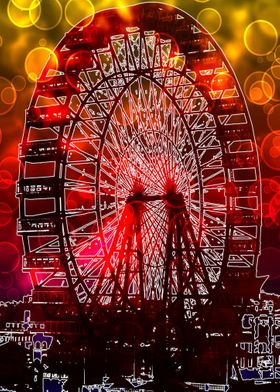Bokeh Light Ferris Wheel
