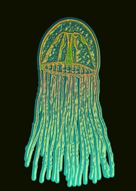 Green Jellyfish Submarine