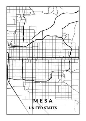 Map of Mesa USA