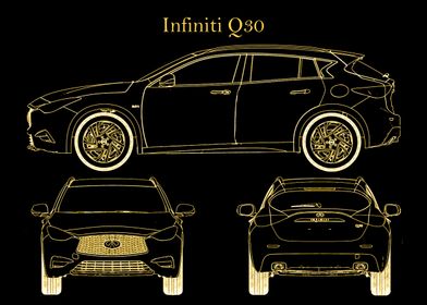 Infiniti Q30 2016  gold 