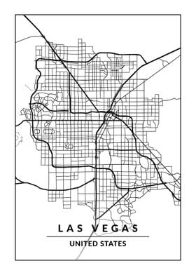 Map of Las Vegas USA