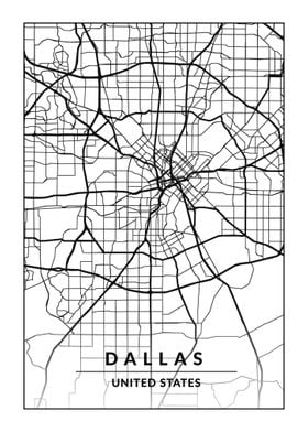 Map of Dallas USA