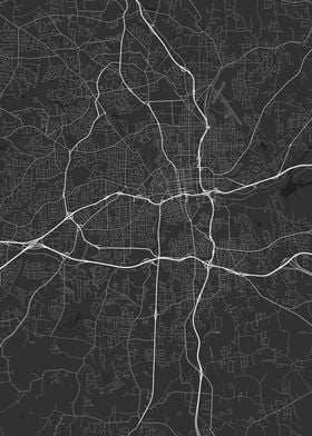 Winston Salem USA Map