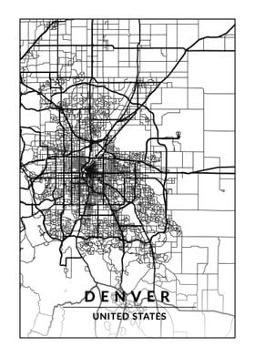 Map of Denver USA